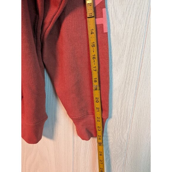 Ariat REAL Hoodie Pullover Sweatshirt Womens Large Orange Sleeve Logo Western - Picture 6 of 7